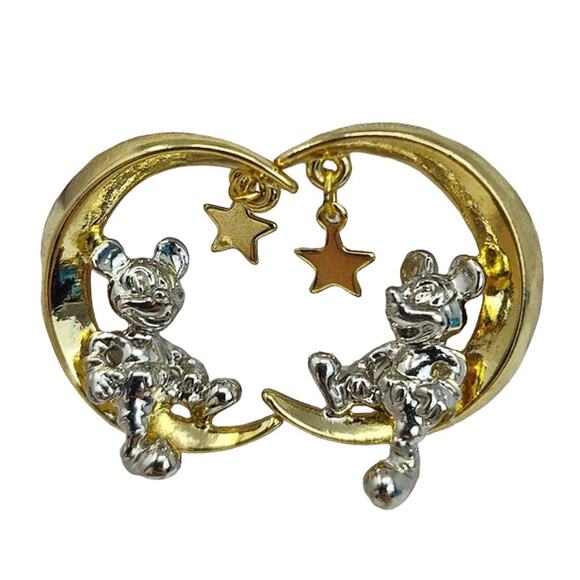 Disney Mickey Mouse Sitting on the Moon Earrings - Picture 1 of 10